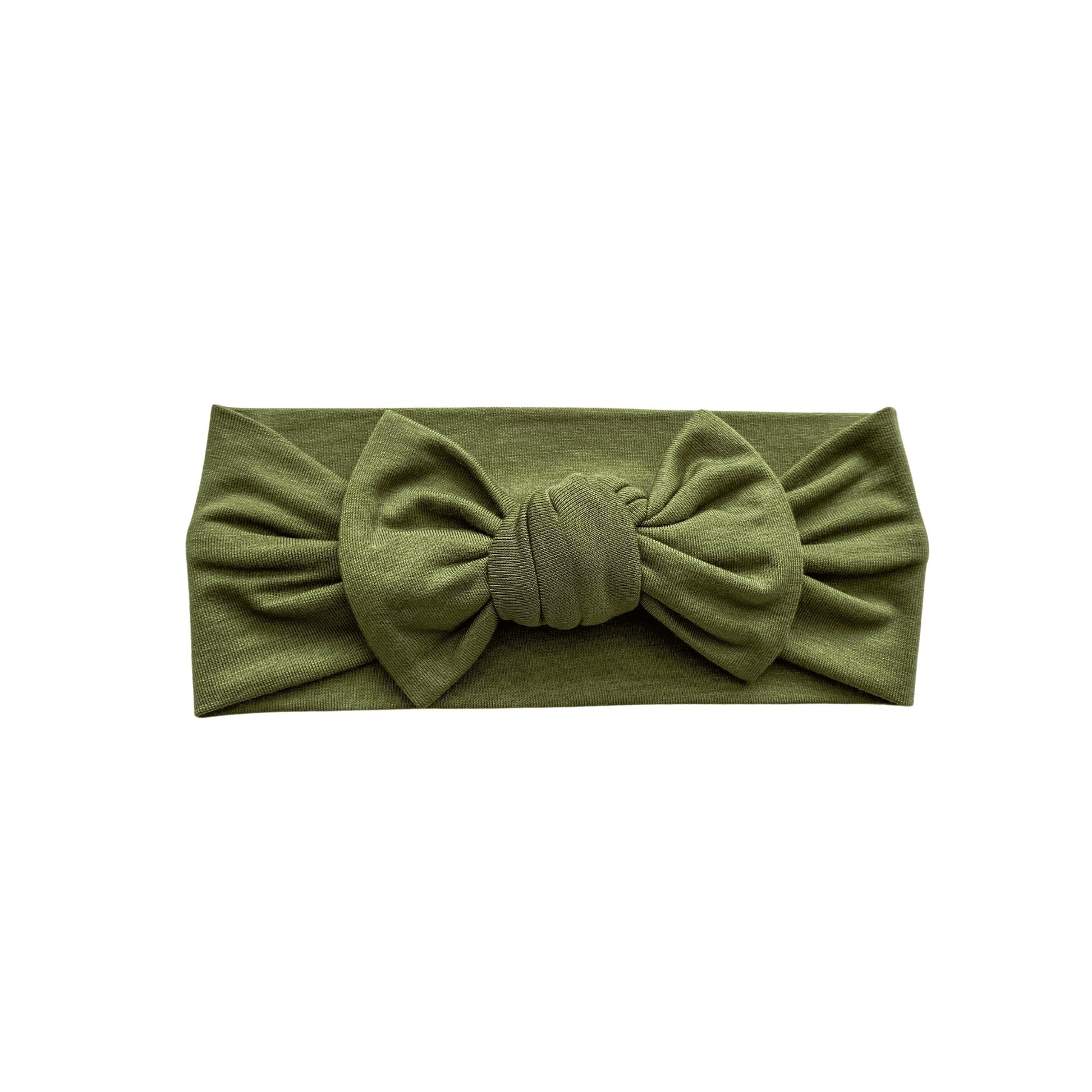 Knotted Headband - Olive Green - Harp Angel Boutique