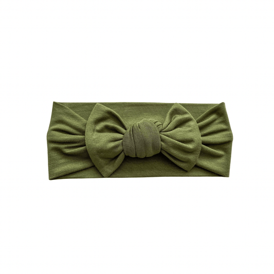 Knotted Headband - Olive Green - Harp Angel Boutique