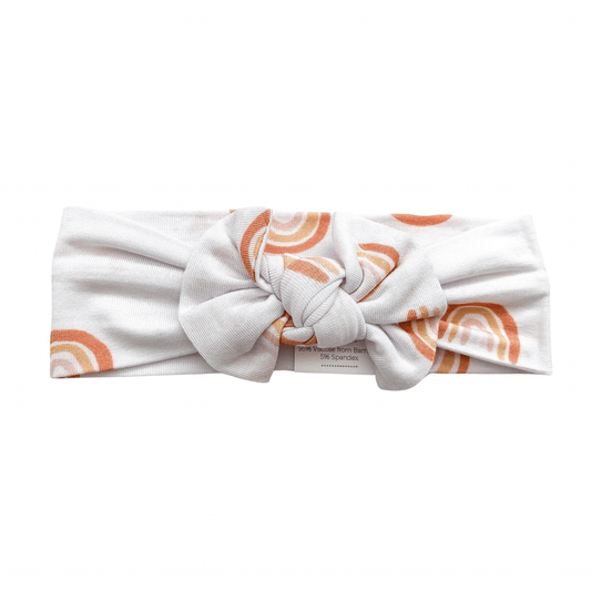 Knotted Headband - Orange Rainbow - Harp Angel Boutique