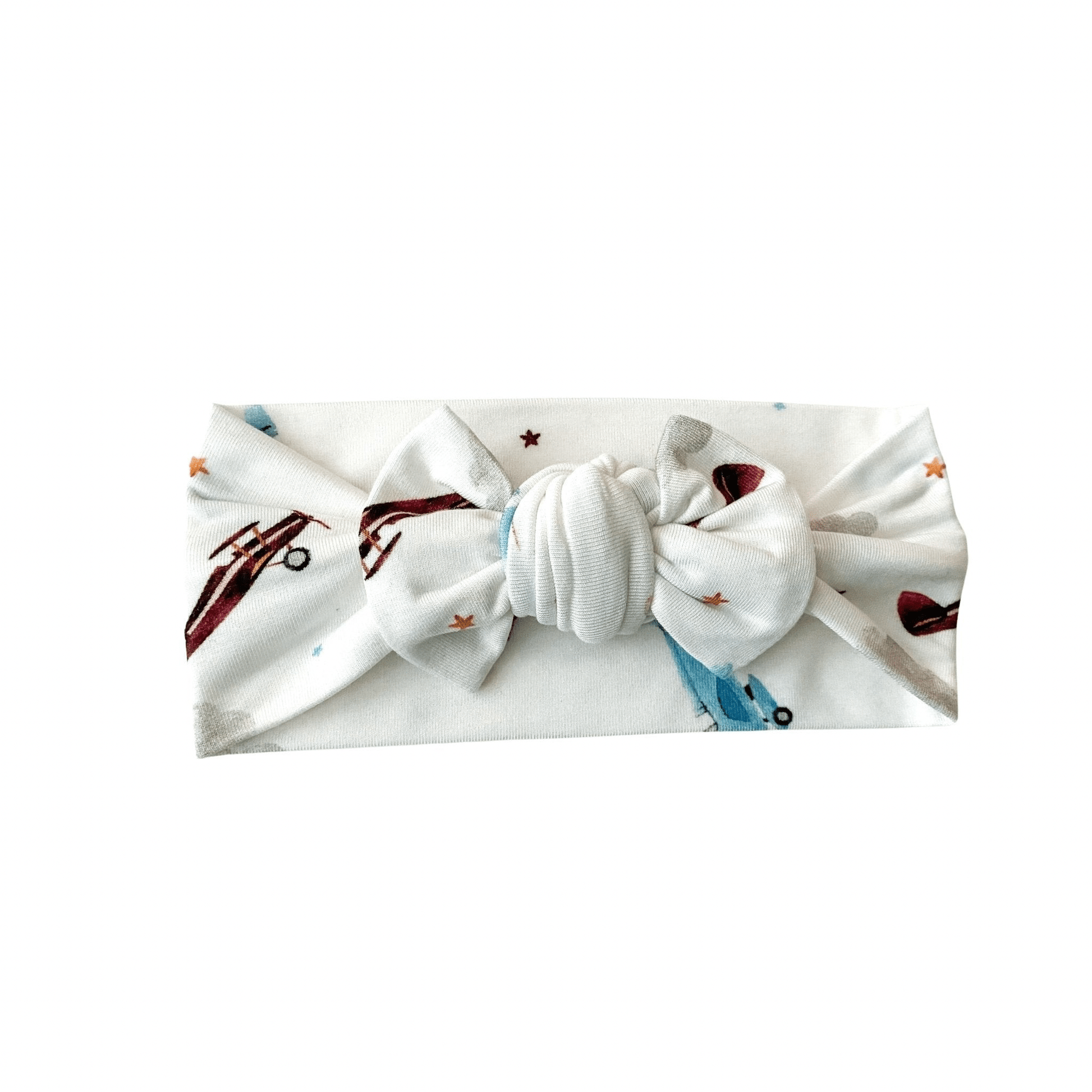 Knotted Headband - Vintage Airplane - Harp Angel Boutique