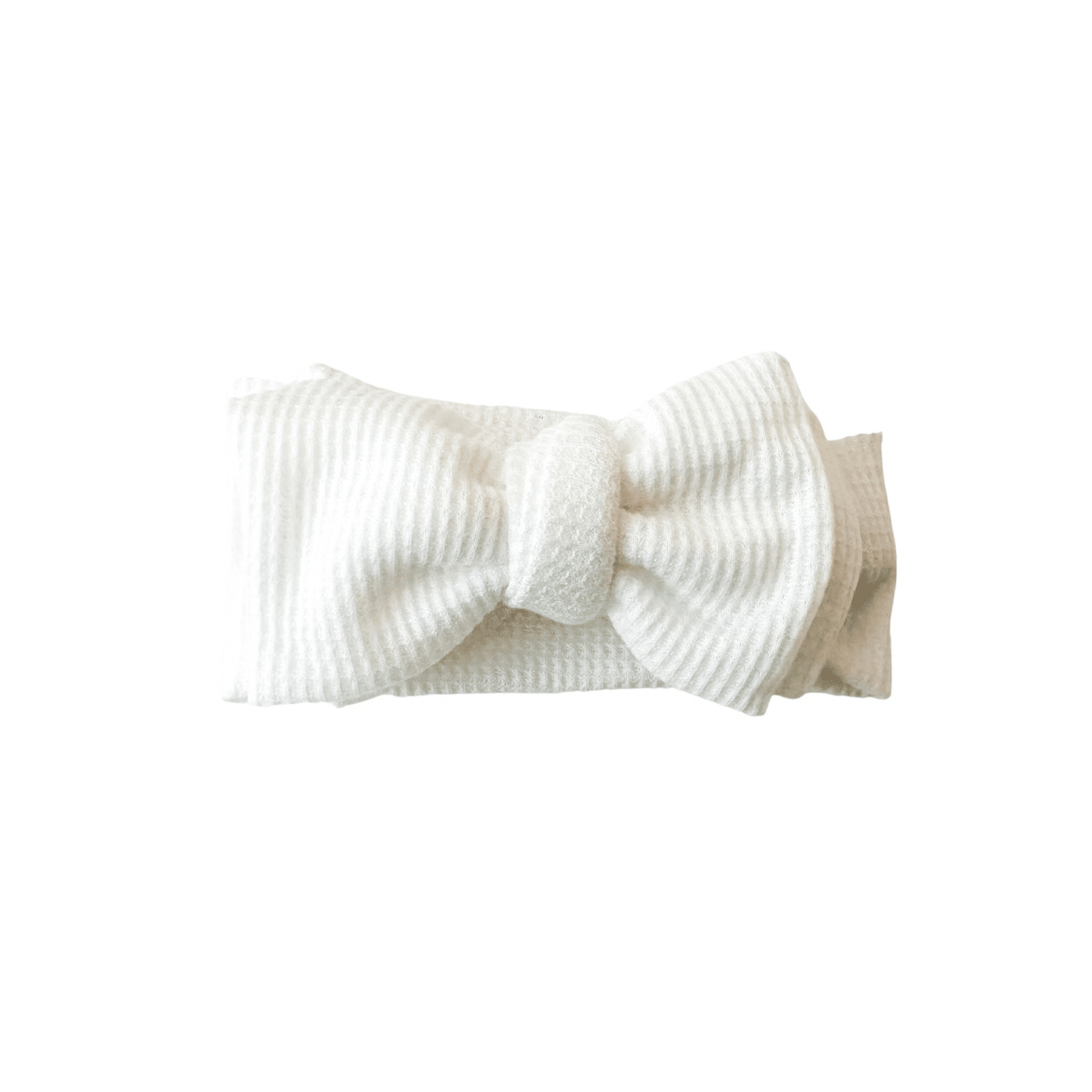 Knotted Headband - White Waffle - Harp Angel Boutique