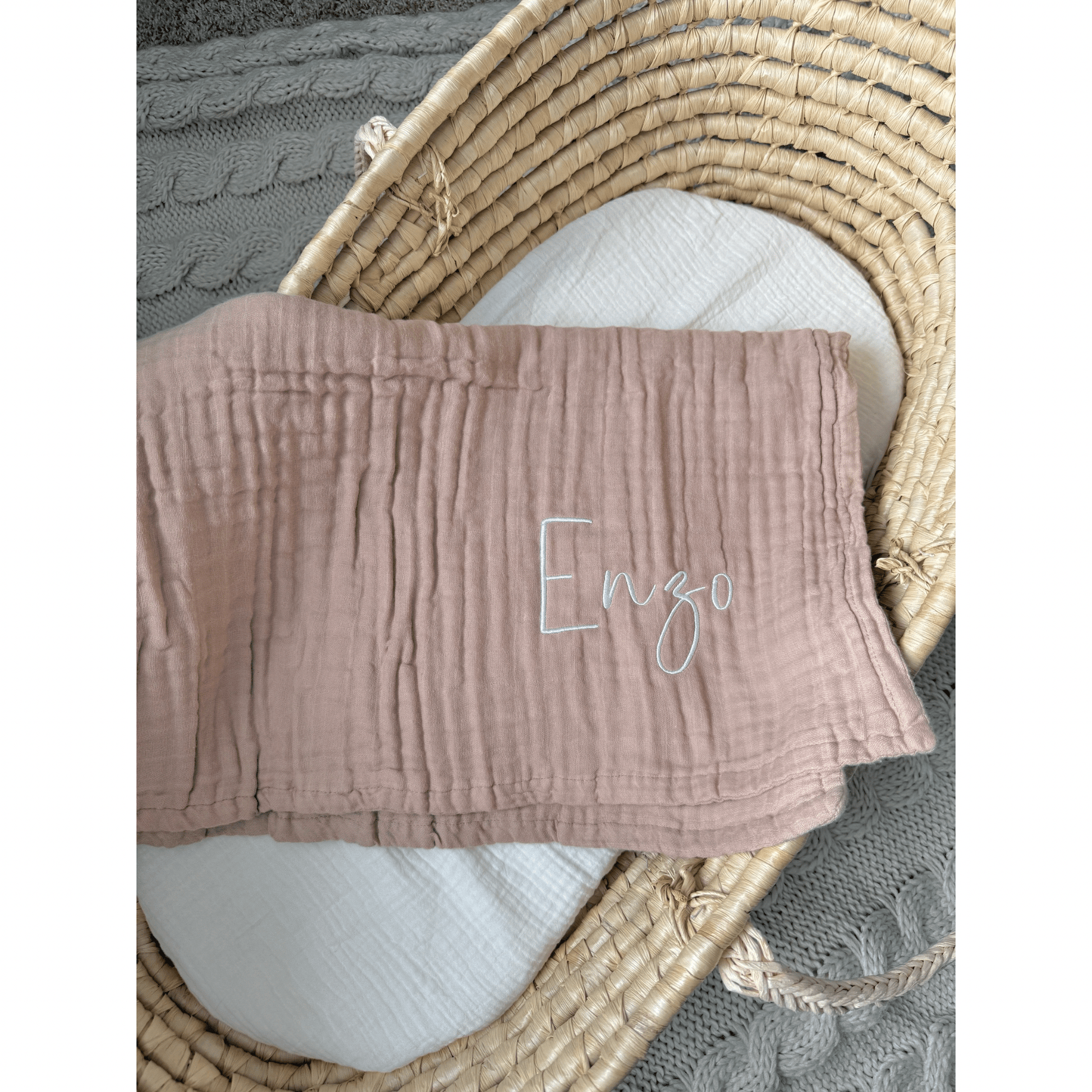 Muslin 6 - Layer Blanket - Brown - Harp Angel Boutique
