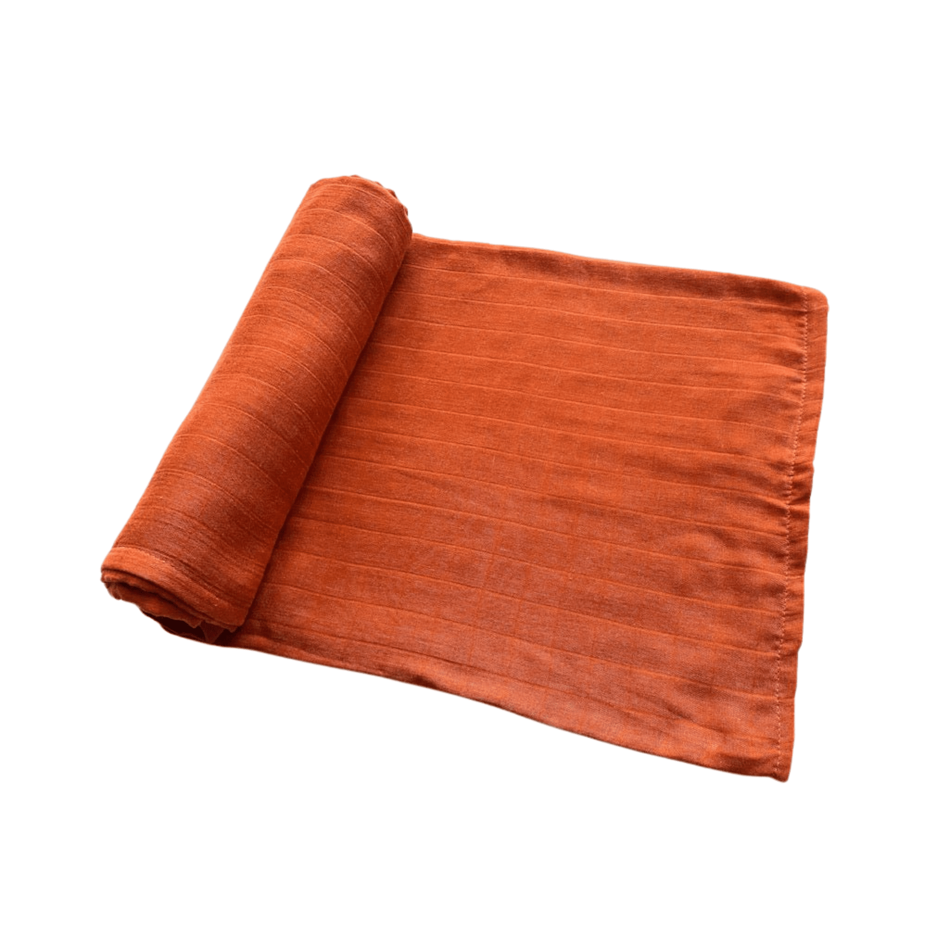 Muslin Bamboo Swaddle Blanket - Rust - Harp Angel Boutique