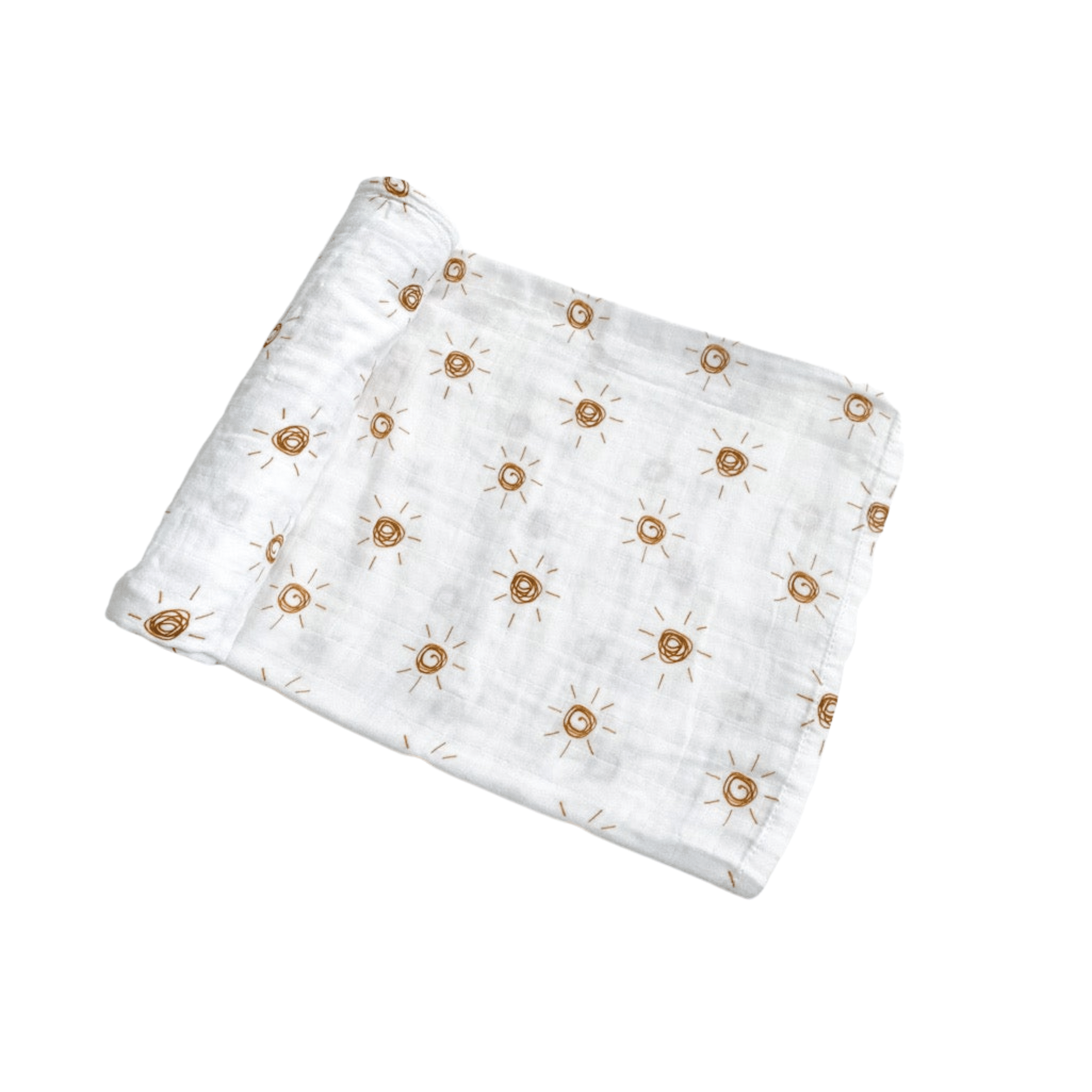 Brown Sun Muslin Swaddle Blanket | Bamboo Cotton Baby Blanket