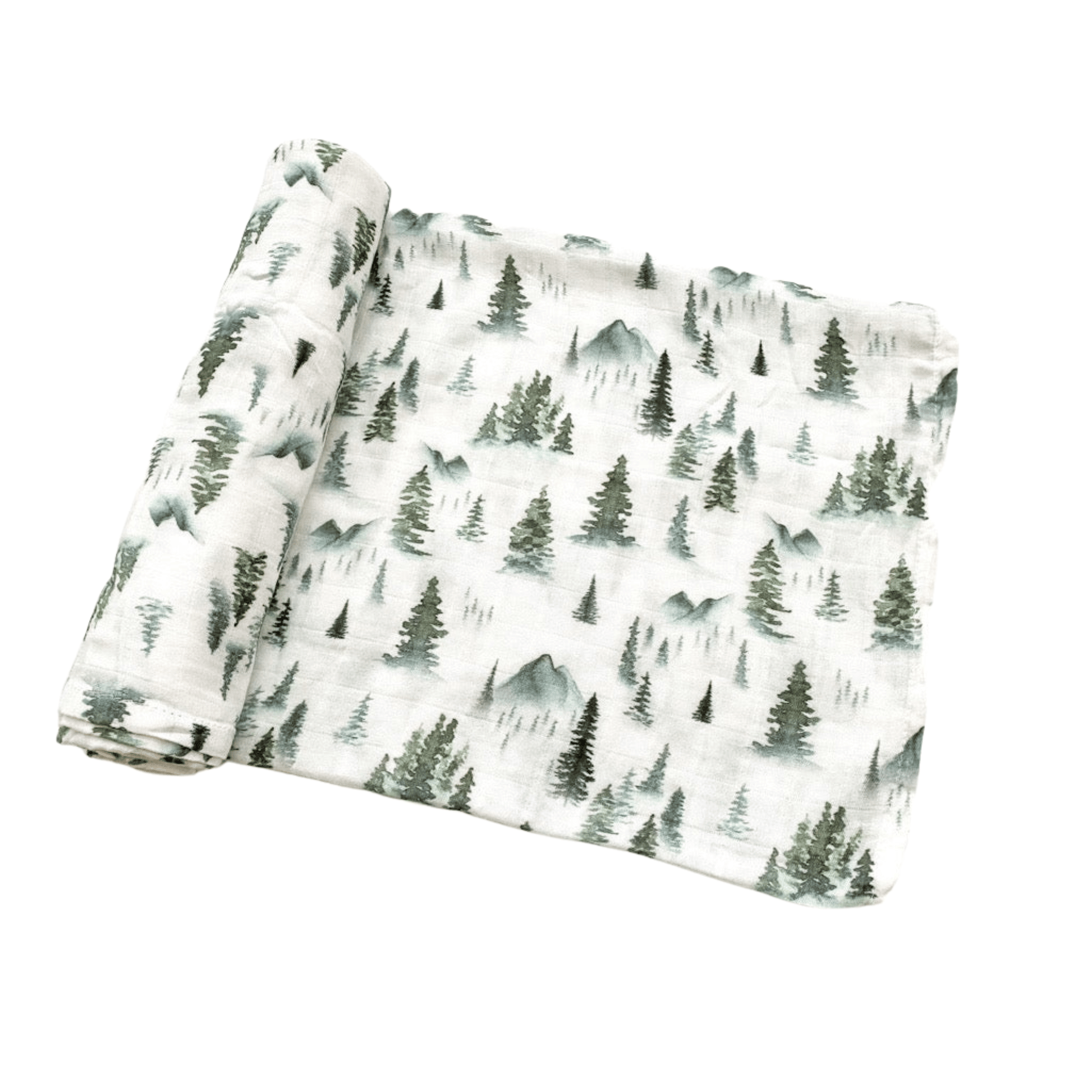 Muslin Swaddle Blanket - Green Forest - Harp Angel Boutique