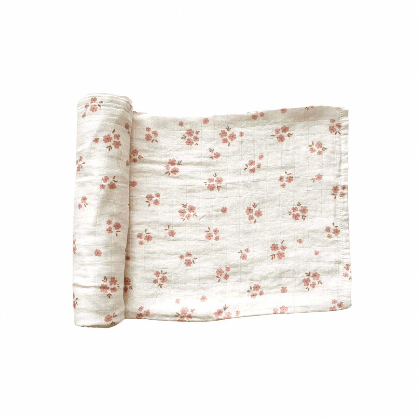 Muslin Swaddle Blanket - Pink Floral - Harp Angel Boutique