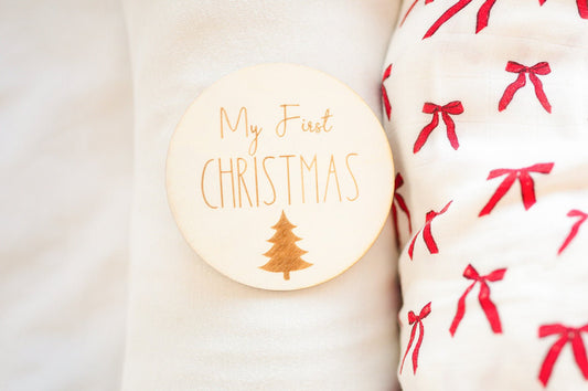My First Christmas Milestone Disc - Harp Angel Boutique