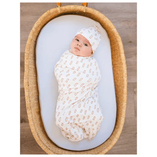 Neutral Rectangle Bamboo Baby Swaddle Blanket – Soft Stretch Newborn Swaddle - Harp Angel Boutique