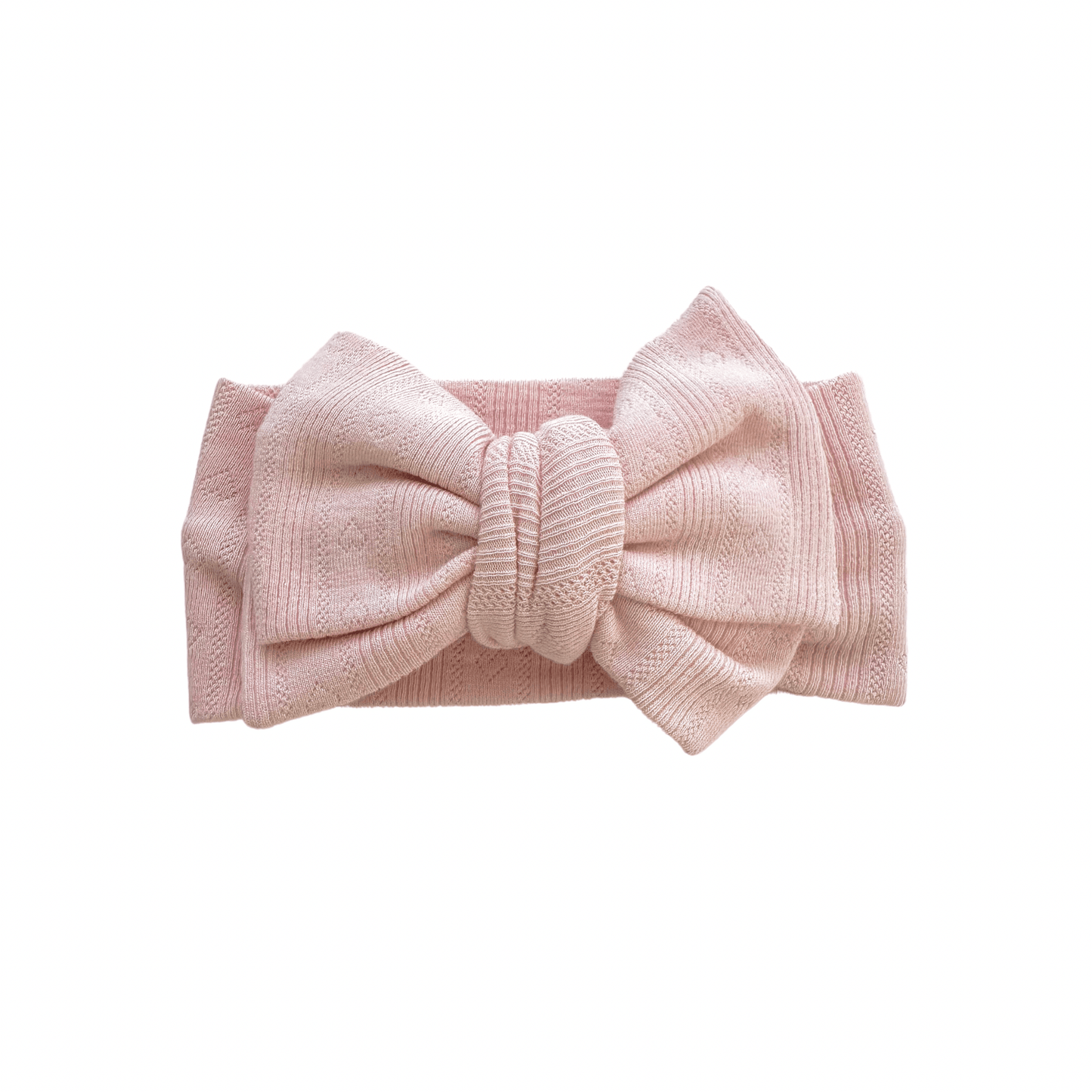 Oversized Headband - Pink Pointelle - Harp Angel Boutique