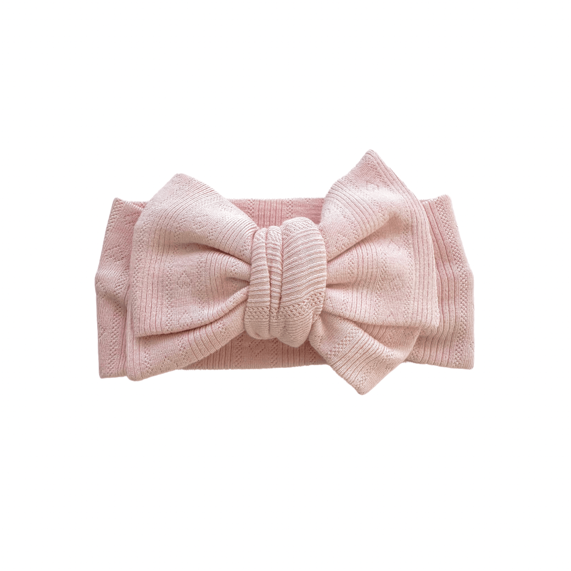 Oversized Headband - Pink Pointelle - Harp Angel Boutique