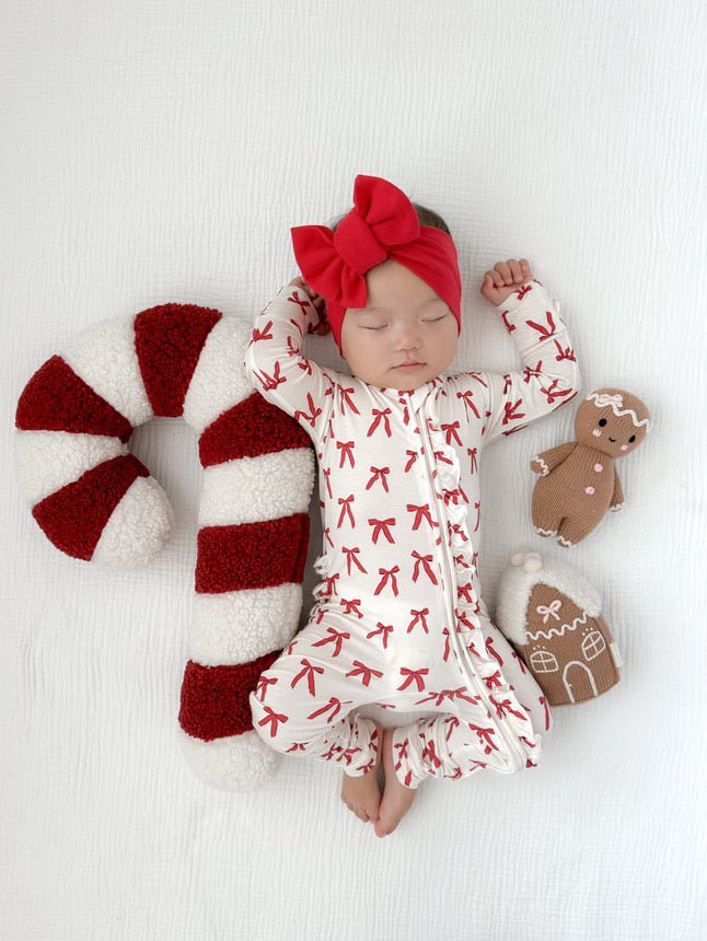 Oversized Top Knot Headband - Red - Harp Angel Boutique