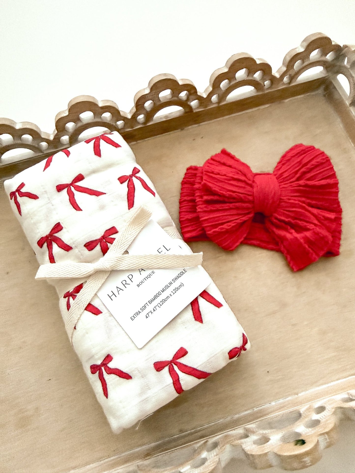 Oversized Top Knot Headband - Red Nylon - Harp Angel Boutique