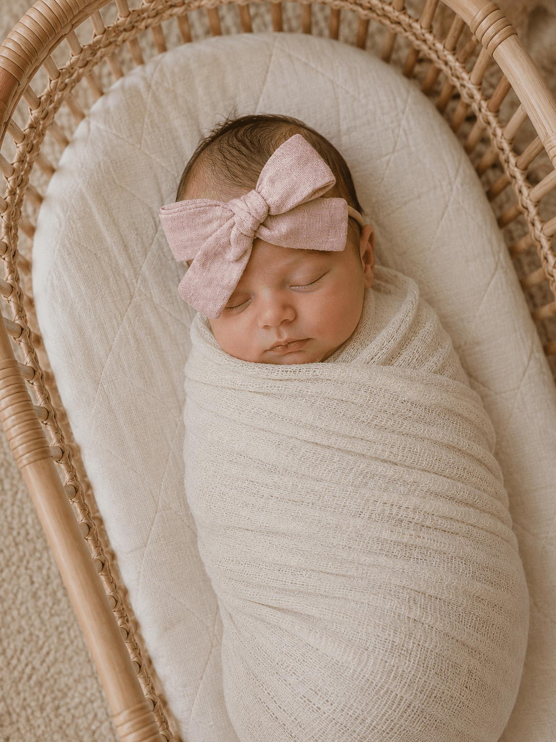 Pink Baby Bow One Size Headband - Harp Angel Boutique
