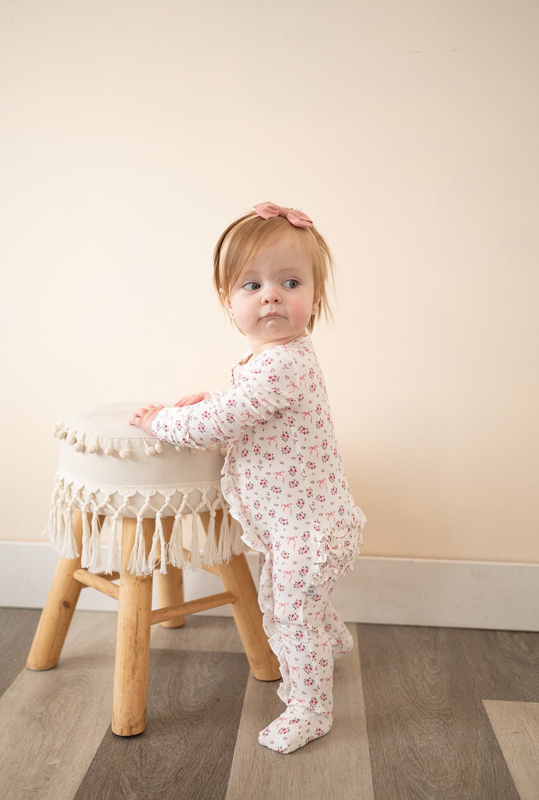 Ruffle Zipper One Piece - Cottage Floral - Harp Angel Boutique