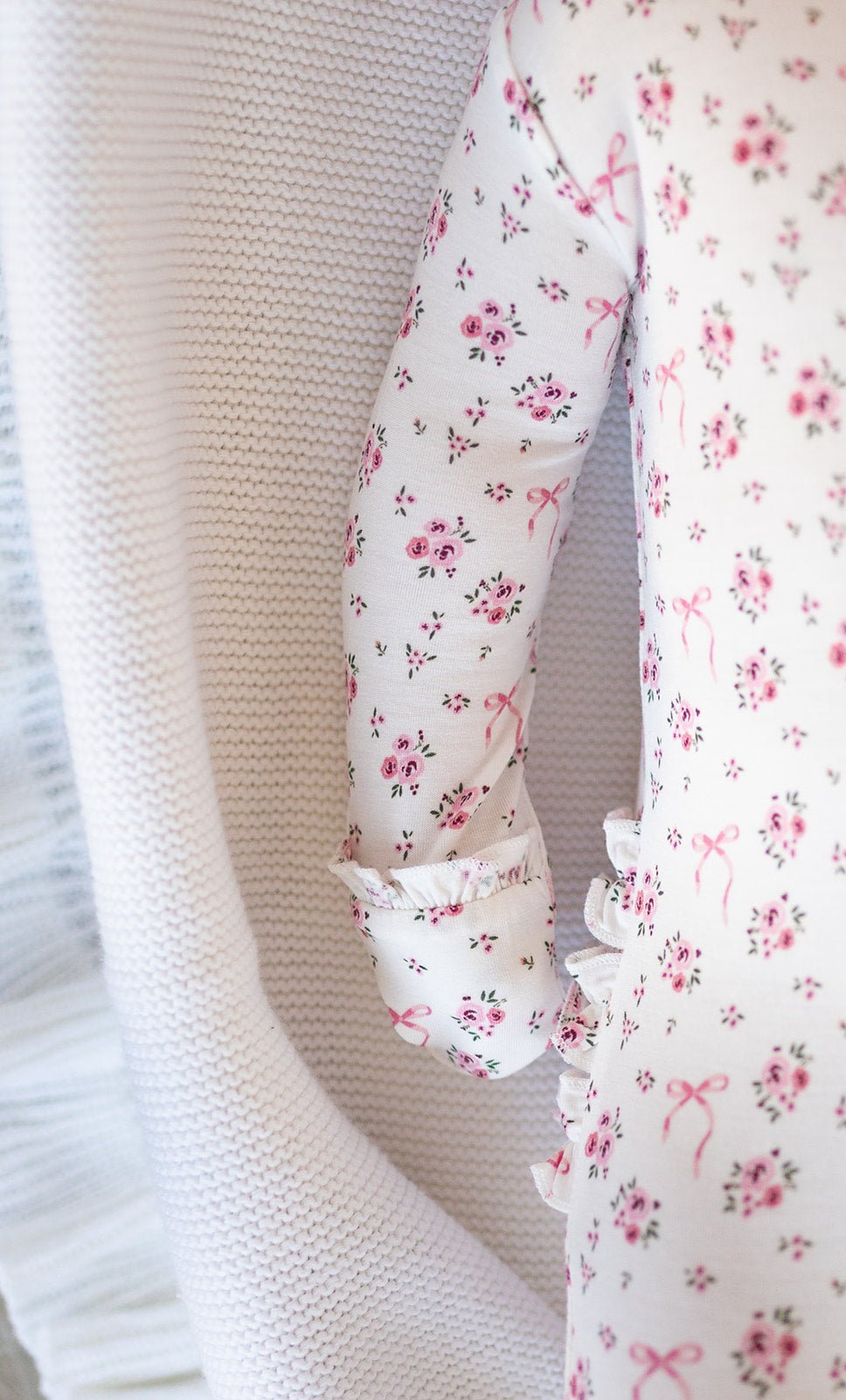 Ruffle Zipper One Piece - Cottage Floral - Harp Angel Boutique