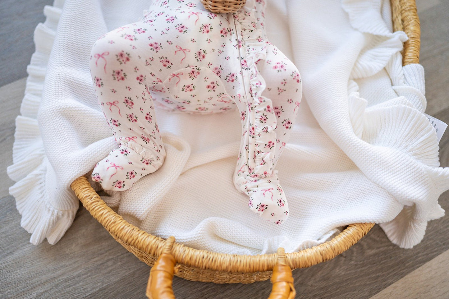 Ruffle Zipper One Piece - Cottage Floral - Harp Angel Boutique