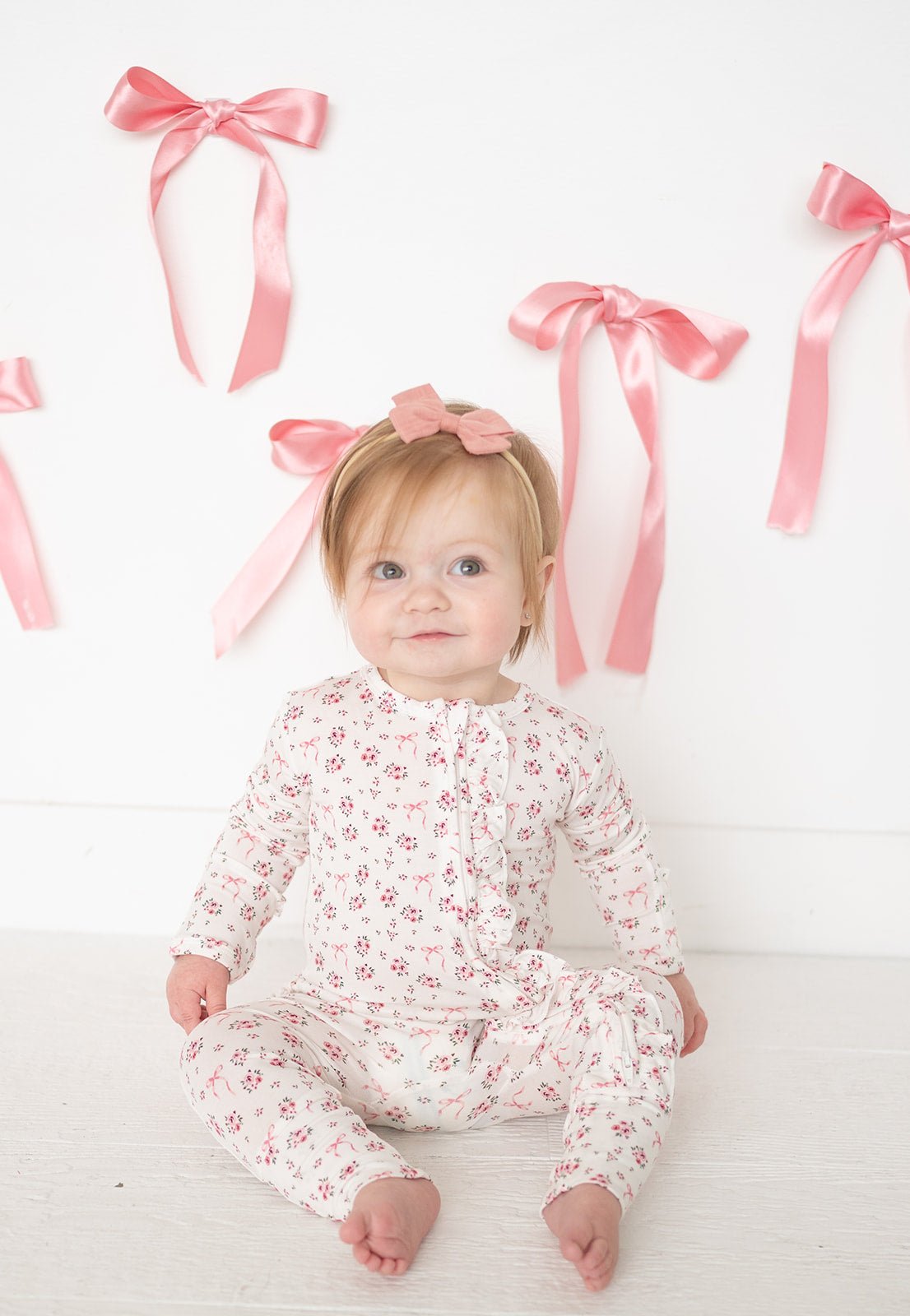 Ruffle Zipper One Piece - Cottage Floral - Harp Angel Boutique