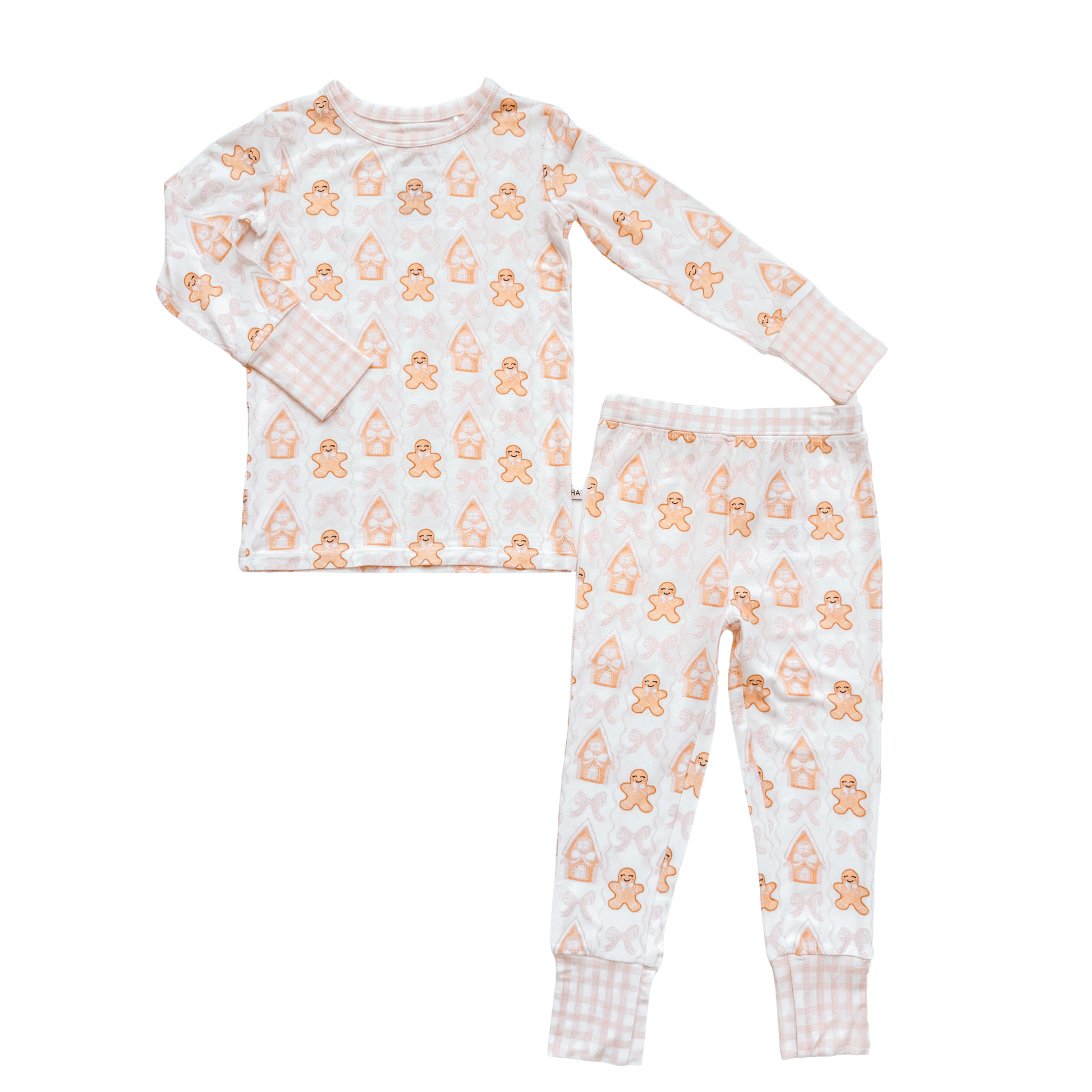 Two - Piece Pajama Set - Gingerbread Dreams - Harp Angel Boutique