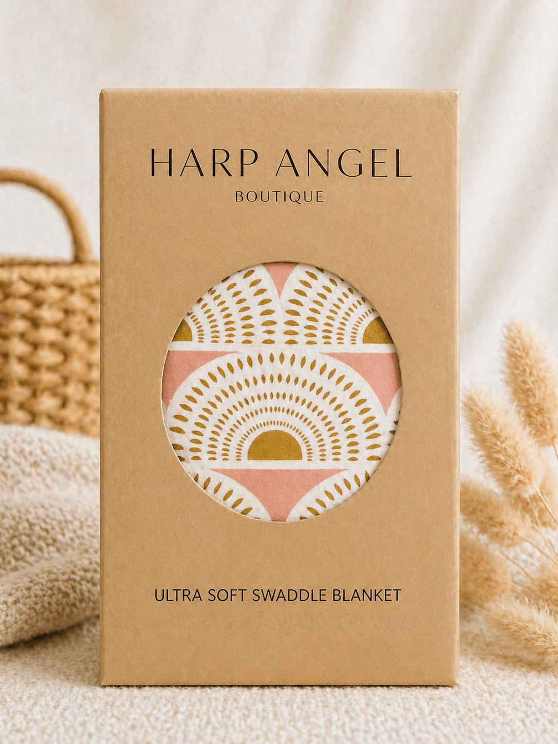 Vintage Sunshine Bamboo Baby Stretch Swaddle Blanket - Harp Angel Boutique