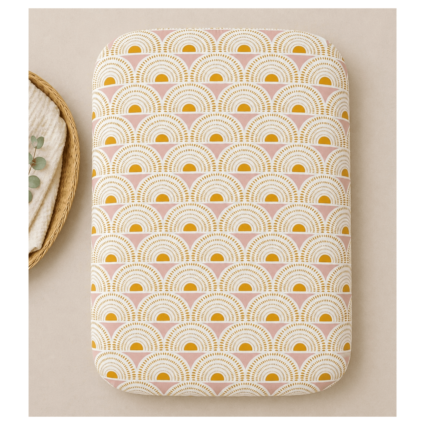 Vintage Sunshine Bamboo Changing Pad Cover - Harp Angel Boutique