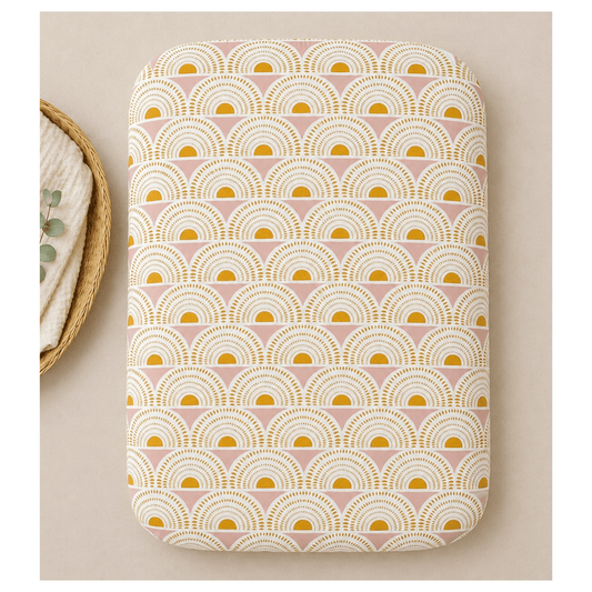 Vintage Sunshine Bamboo Changing Pad Cover - Harp Angel Boutique