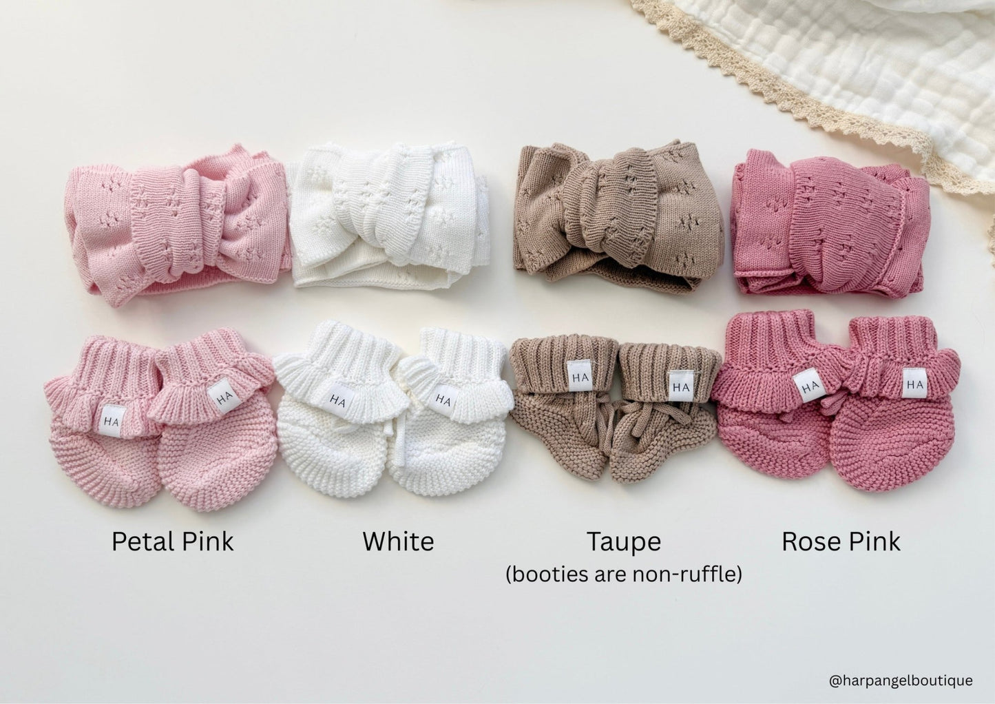 White Pointelle Ruffle Romper | Personalized Bundle - Harp Angel Boutique