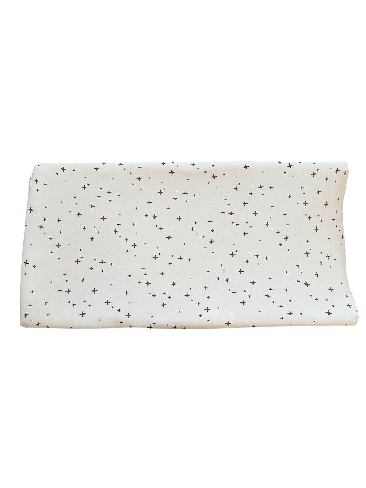 Bamboo Premium Changing Pad Cover - Brown Stars - Harp Angel Boutique
