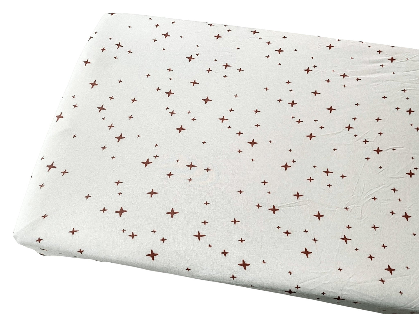 Bamboo Premium Changing Pad Cover - Brown Stars - Harp Angel Boutique