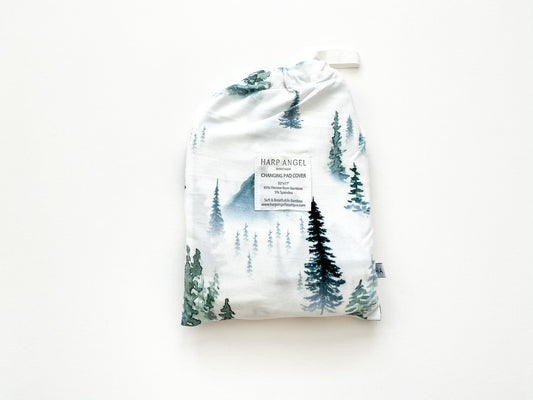 Bamboo Premium Changing Pad Cover - Forest Green - Harp Angel Boutique