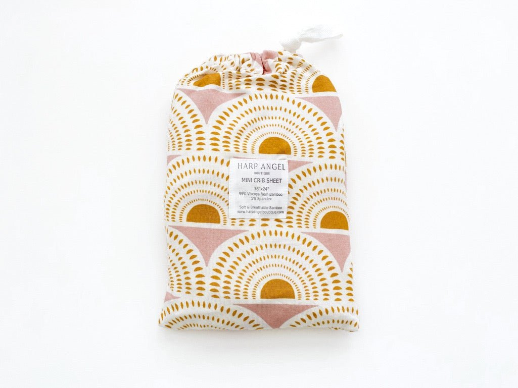 Bamboo Premium Changing Pad Cover - Vintage Sunshine - Harp Angel Boutique