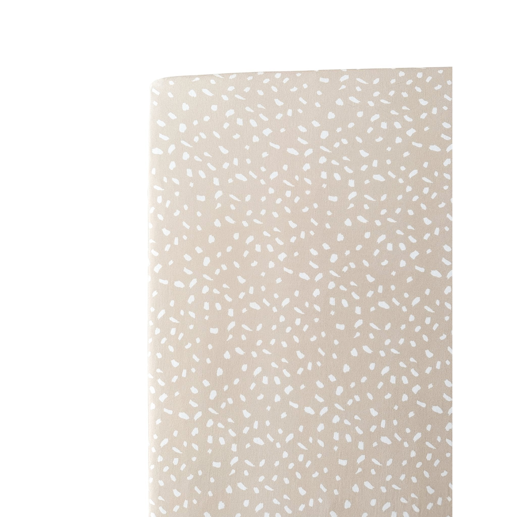 Bamboo Fitted Crib Sheet Sand Spotted Standard Harp Angel Boutique