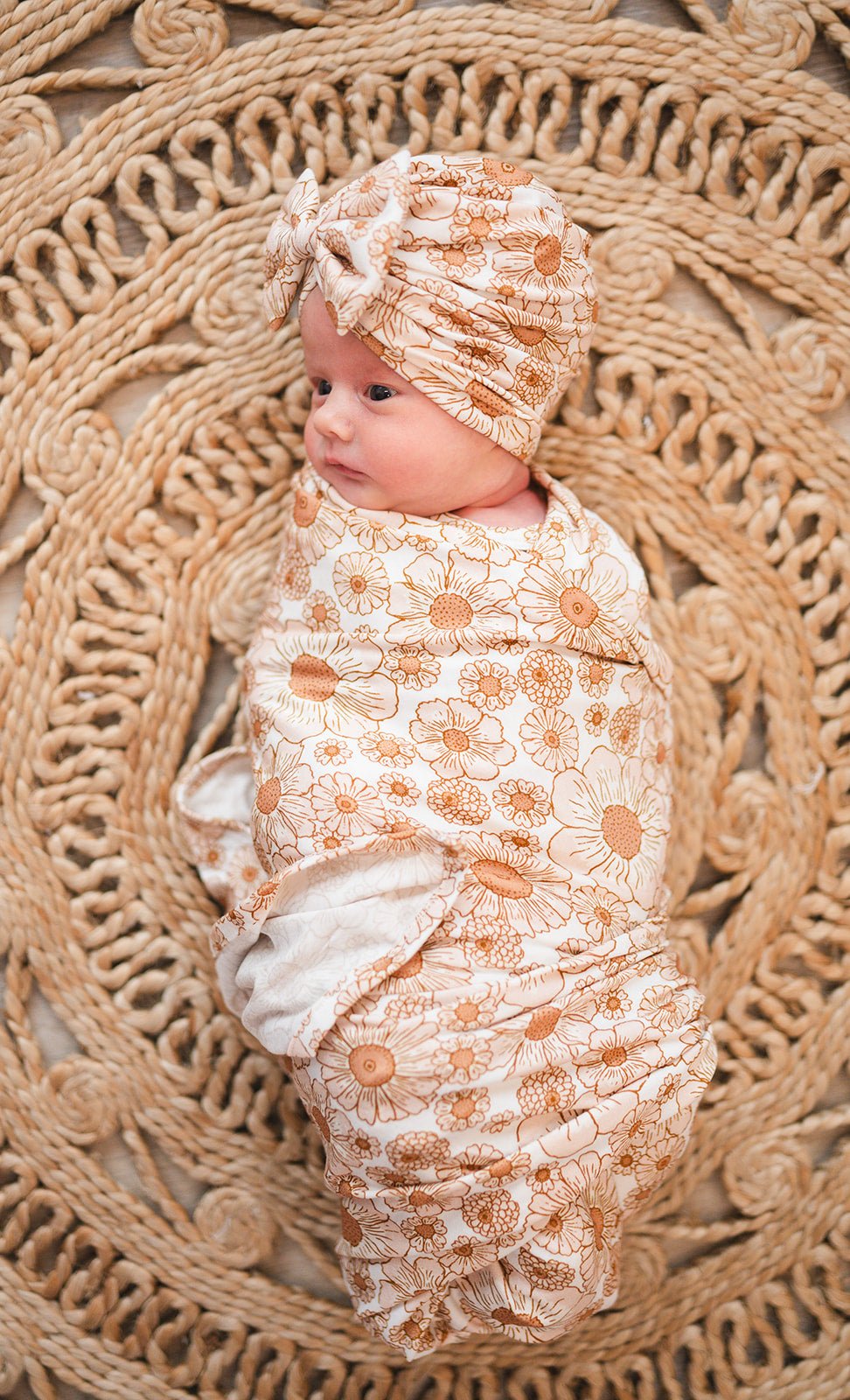 Bamboo Stretch Swaddle - Flower Garden - Harp Angel Boutique
