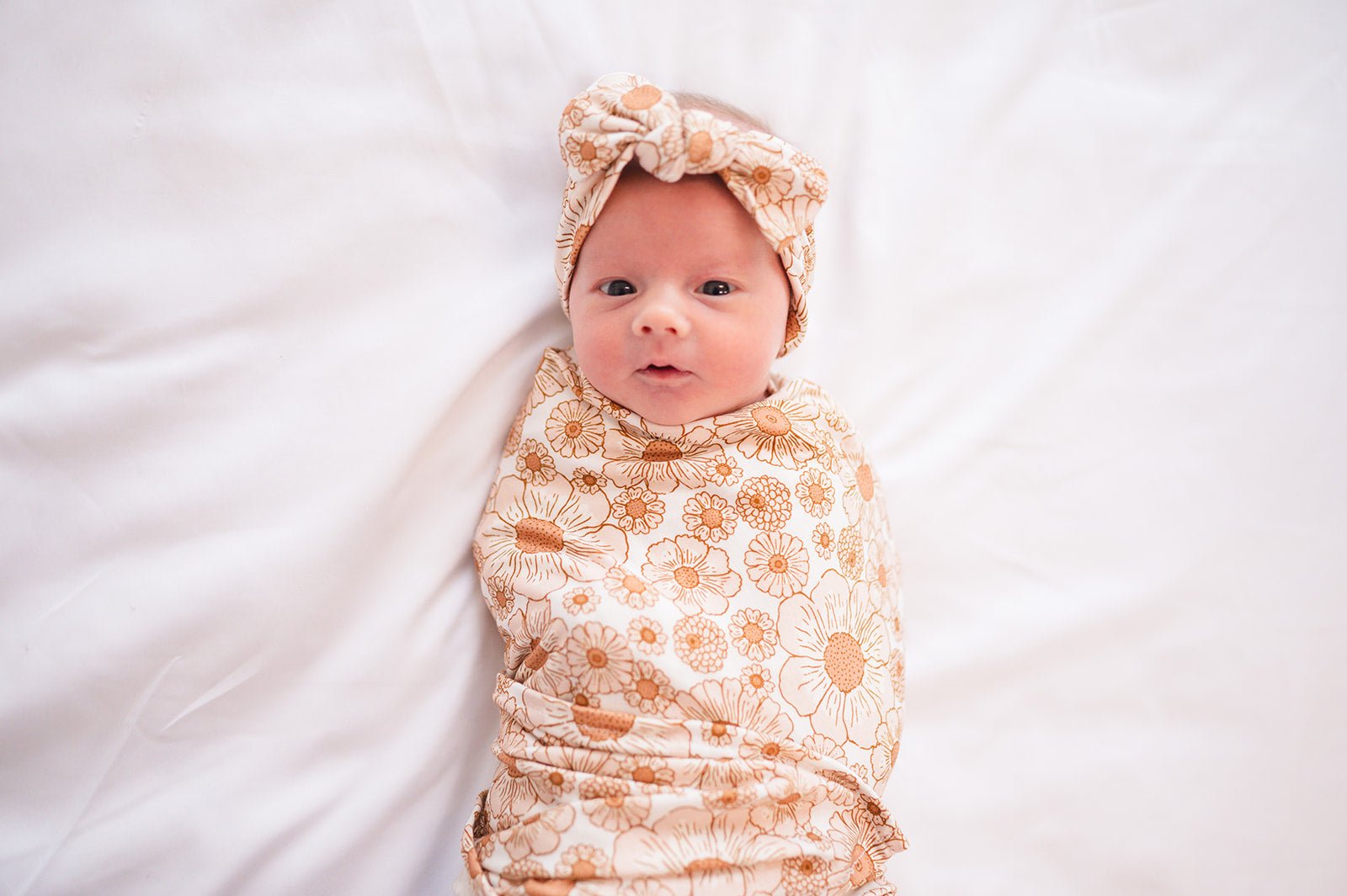 Bamboo Stretch Swaddle - Flower Garden - Harp Angel Boutique