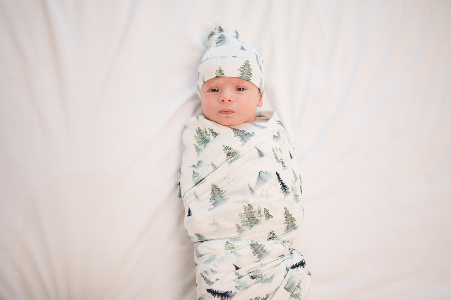 Bamboo Stretch Swaddle - Green Forest - Harp Angel Boutique