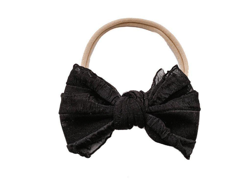 Black Chiffon Knot Bow Headband - Harp Angel Boutique