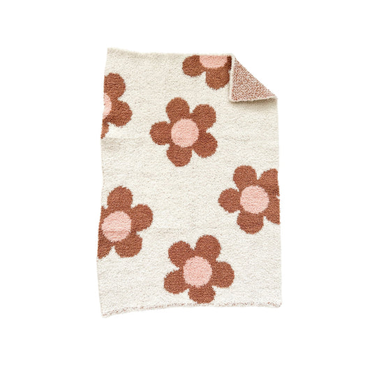COMING SOON Mini Blanket - Daisy Caramel/Pink - Harp Angel Boutique