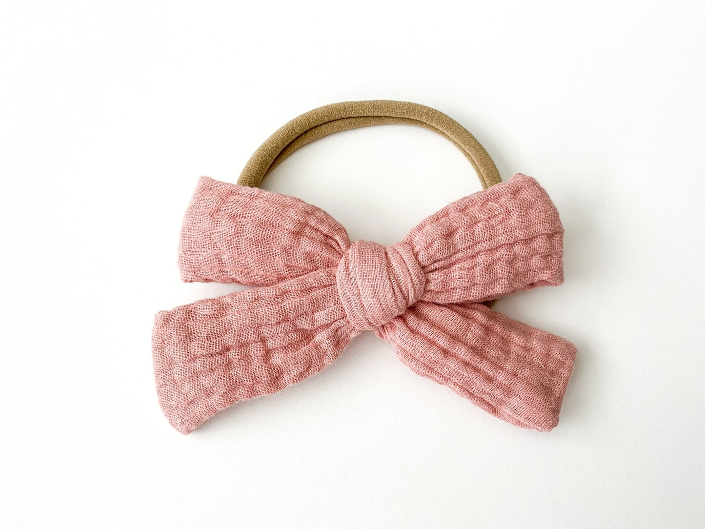 Dusty Pink Knot Bow Headband - Harp Angel Boutique