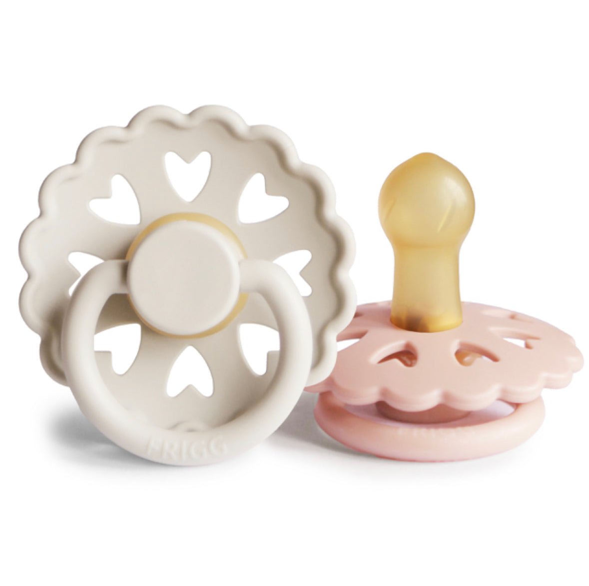 FRIGG Andersen Natural Rubber Pacifier (Cream/Blush ) - Harp Angel Boutique