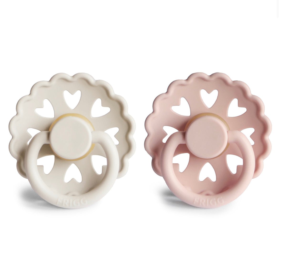 FRIGG Andersen Natural Rubber Pacifier (Cream/Blush ) - Harp Angel Boutique