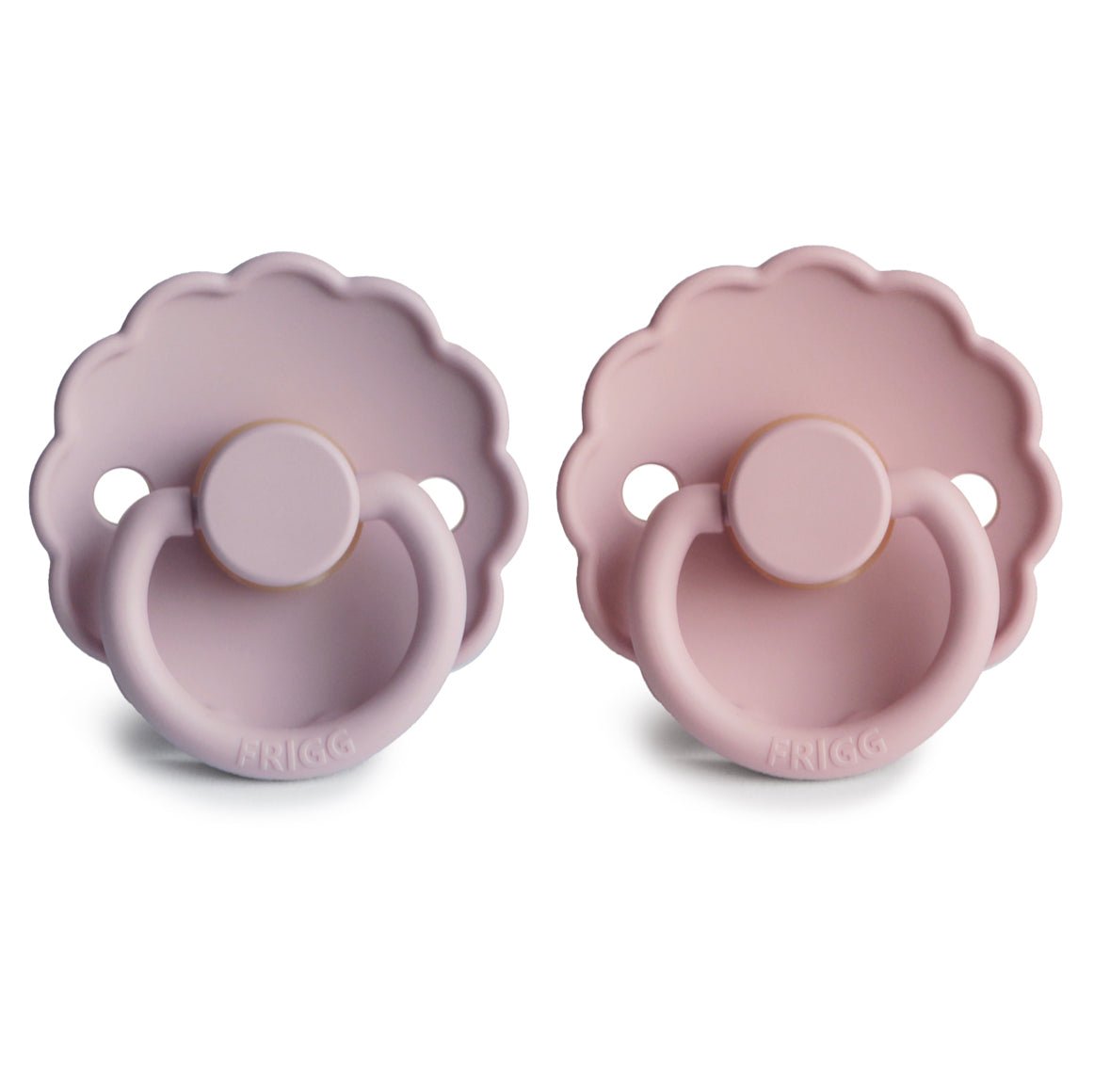 FRIGG Daisy Natural Rubber Pacifier (Baby Pink/Soft Lilac)) - Harp Angel Boutique