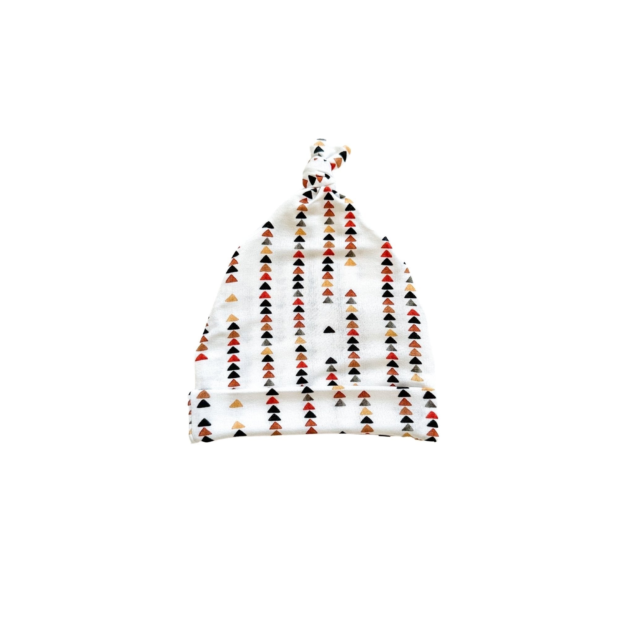 Small Triangle Hat Soft Boho Triangle Newborn Knot Hat - Harp Angel Boutique
