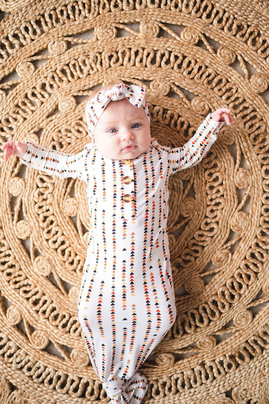 Knotted Baby Gown - Boho Triangle - Harp Angel Boutique