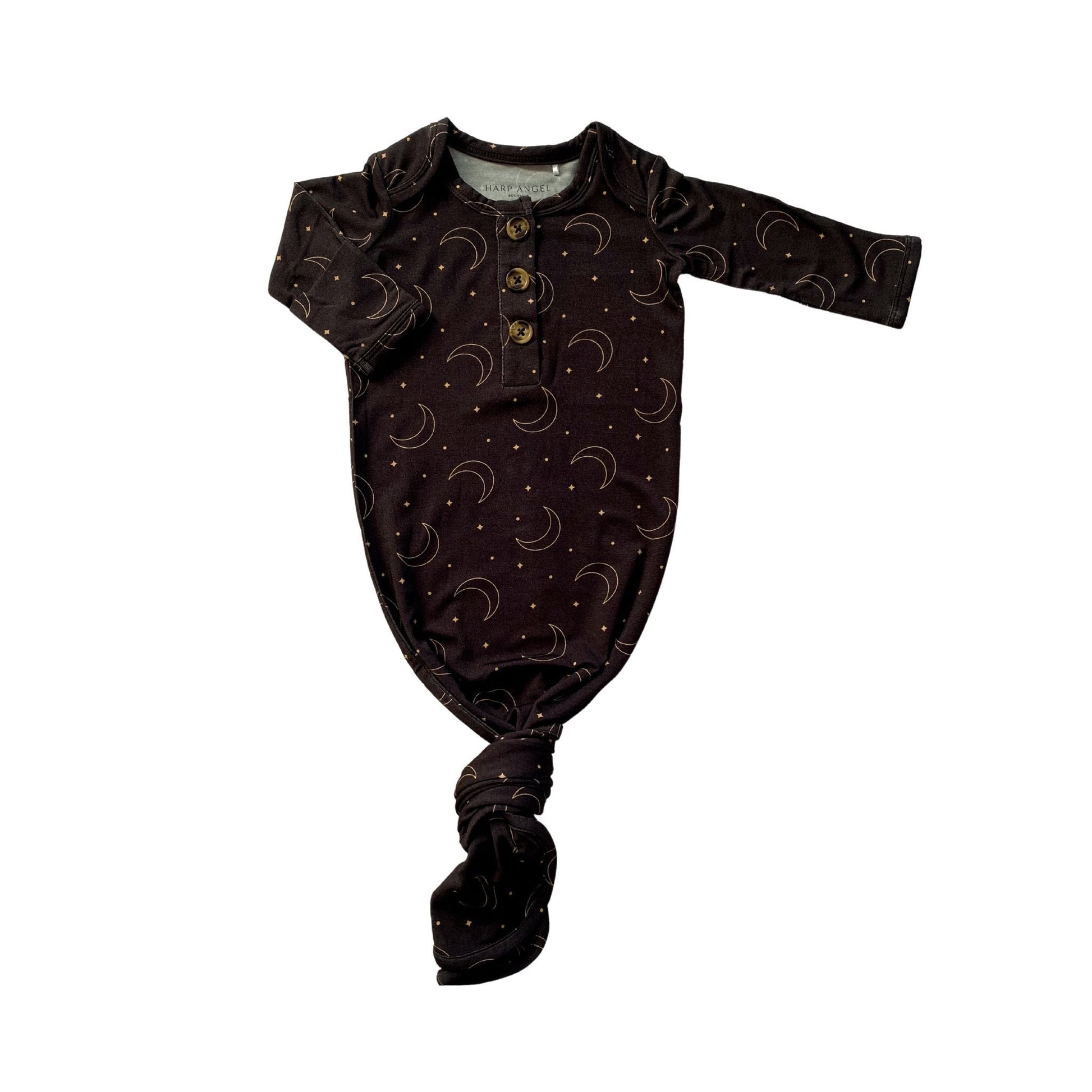Knotted Baby Gown - Midnight Moon - Harp Angel Boutique