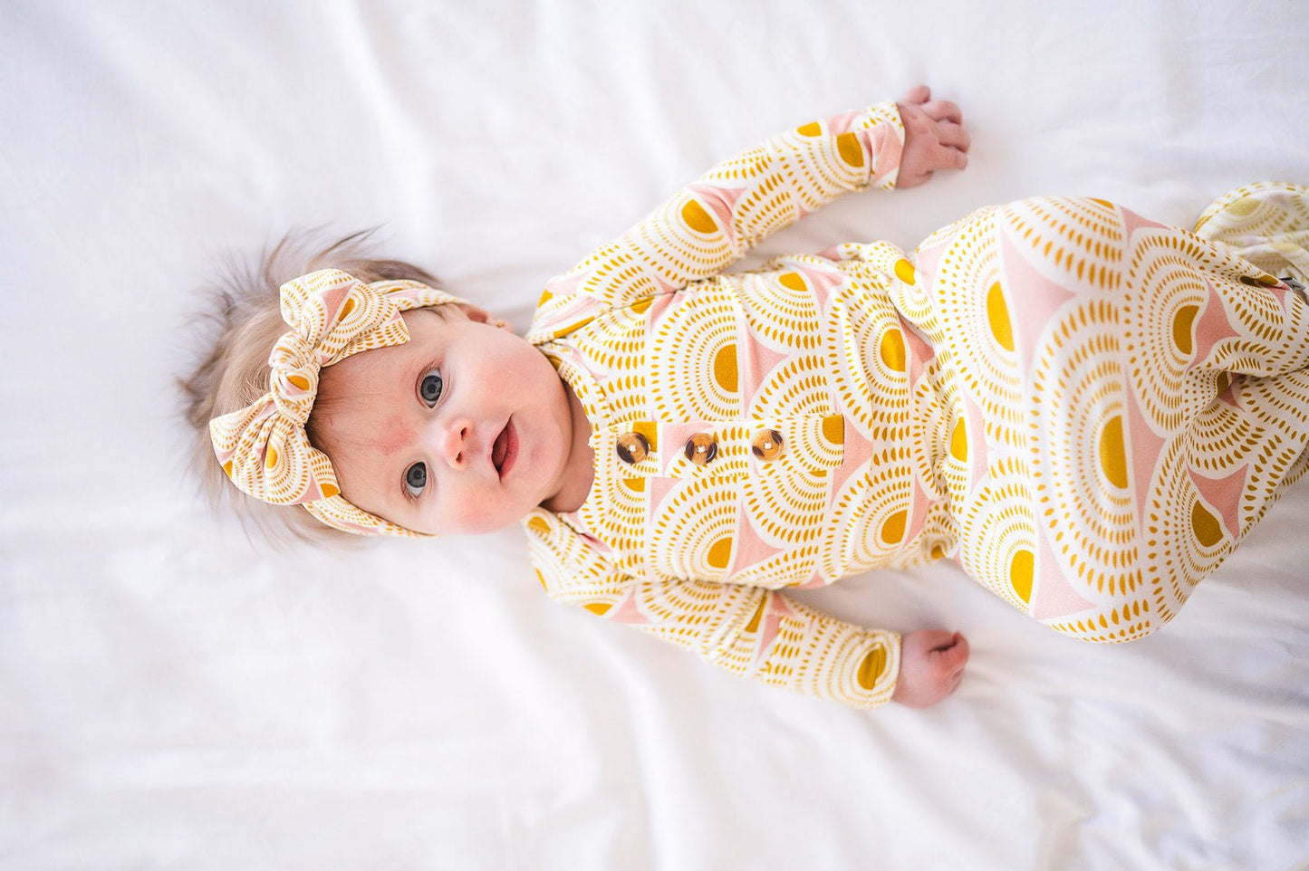 Knotted Baby Gown - Vintage Sunshine - Harp Angel Boutique
