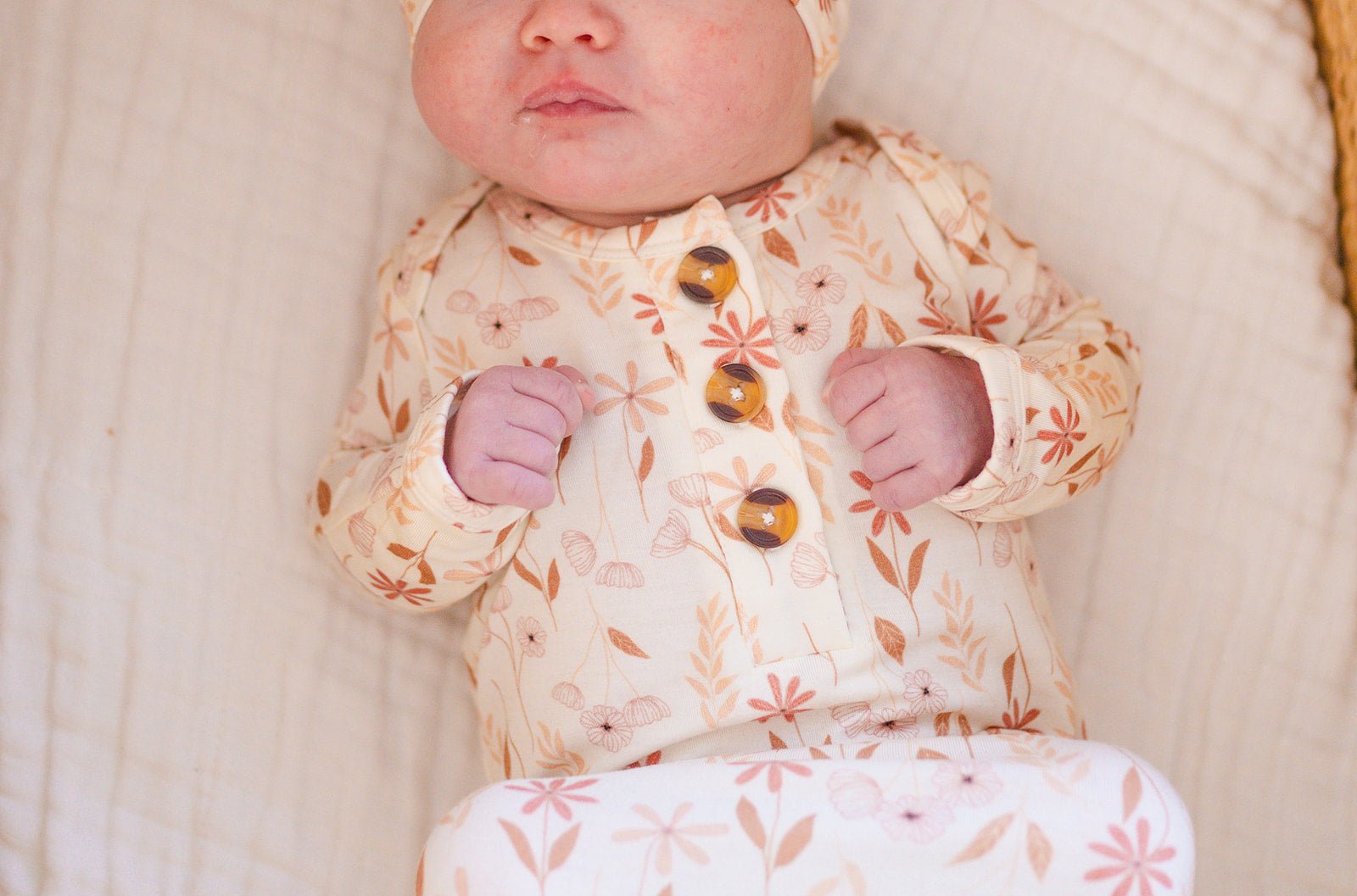 Knotted Baby Gown - Wildflower - Harp Angel Boutique