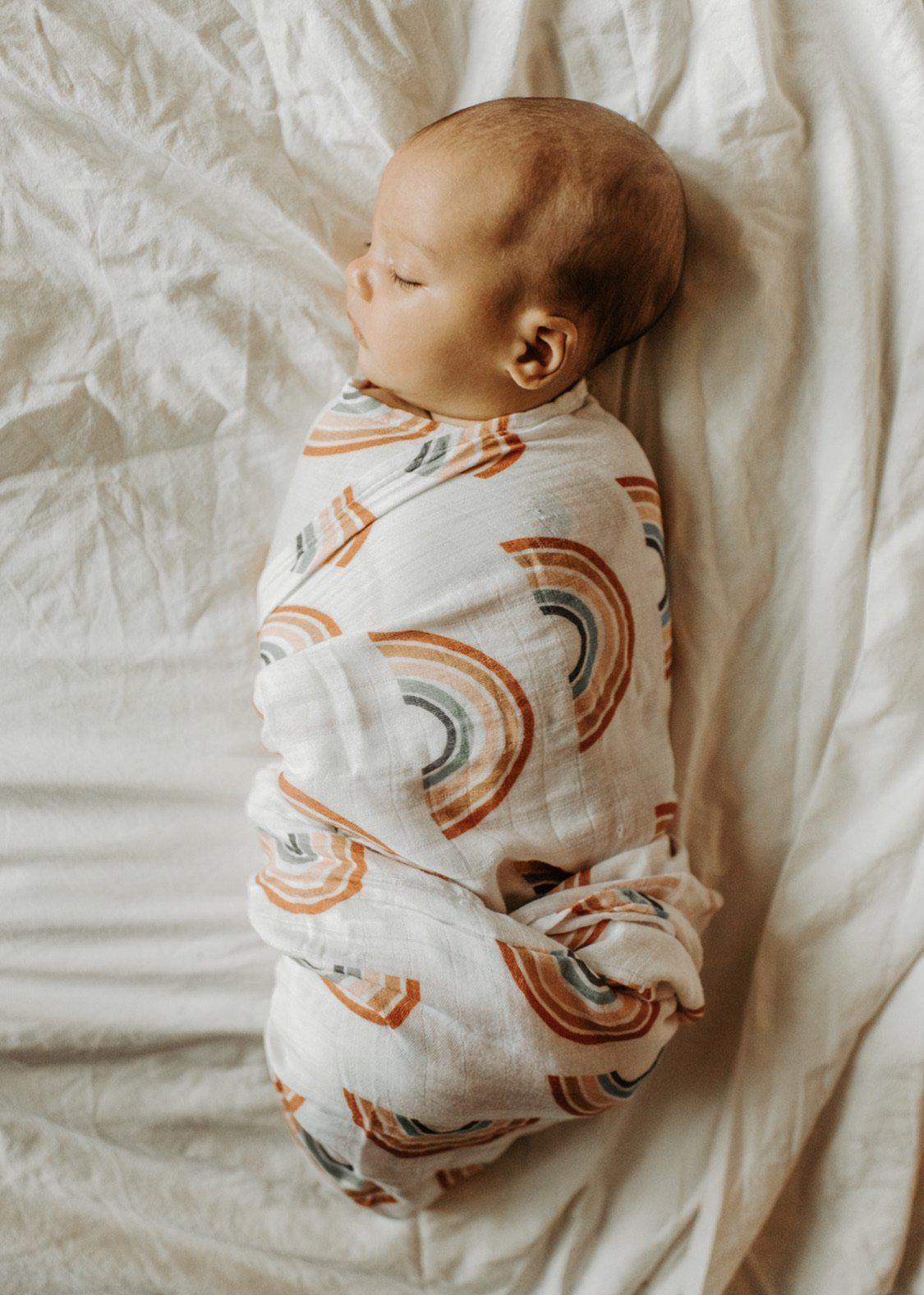 Rainbow baby swaddle set hot sale