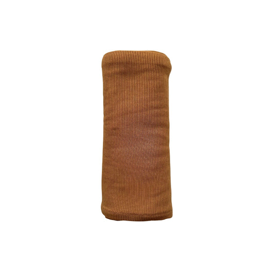 PRE-ORDER ** Bamboo Stretch Swaddle - Caramel Ribbed - Harp Angel Boutique