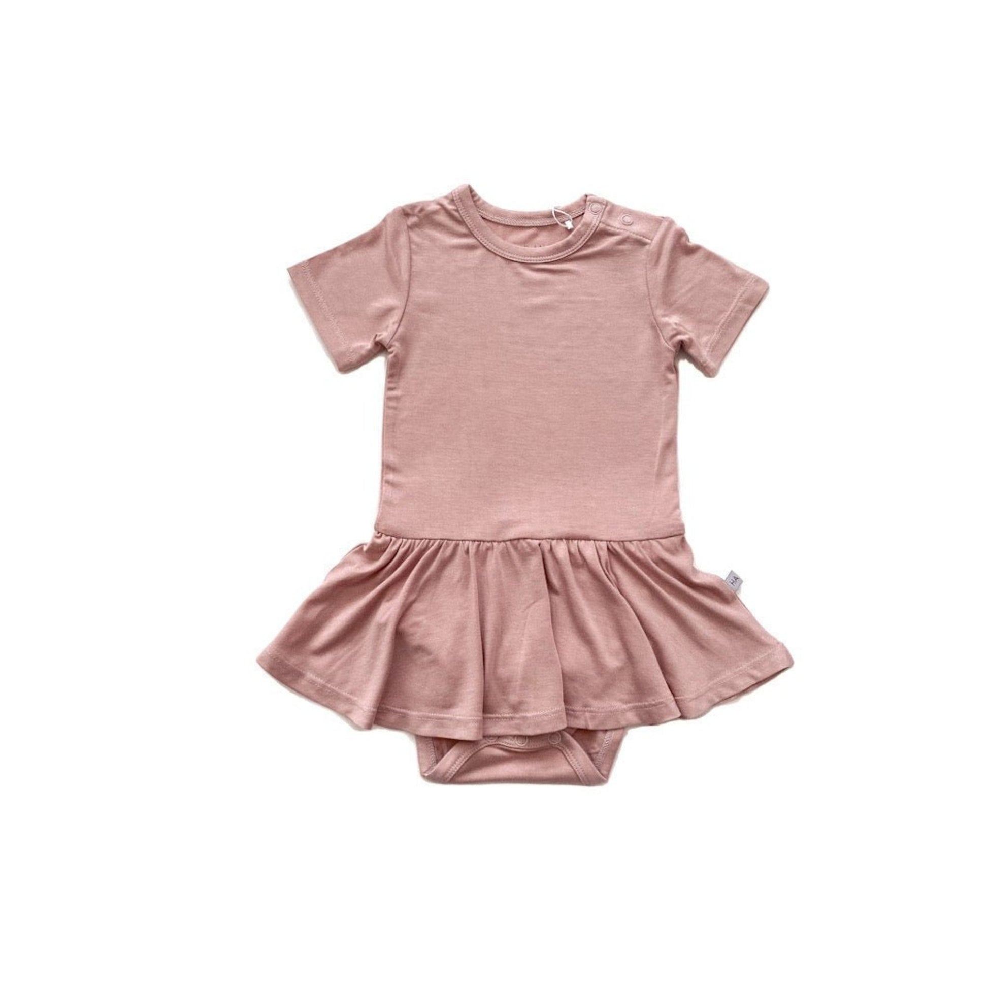 Twirl Skirt Bodysuit - Dusty Pink - Harp Angel Boutique