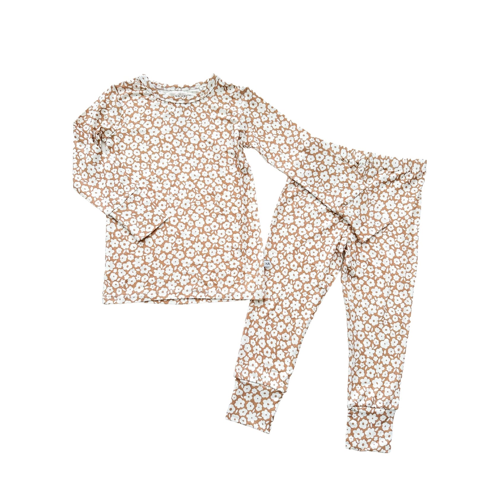 COZY IN PRINT 2 PIECE SET - MOCHA/BLACK