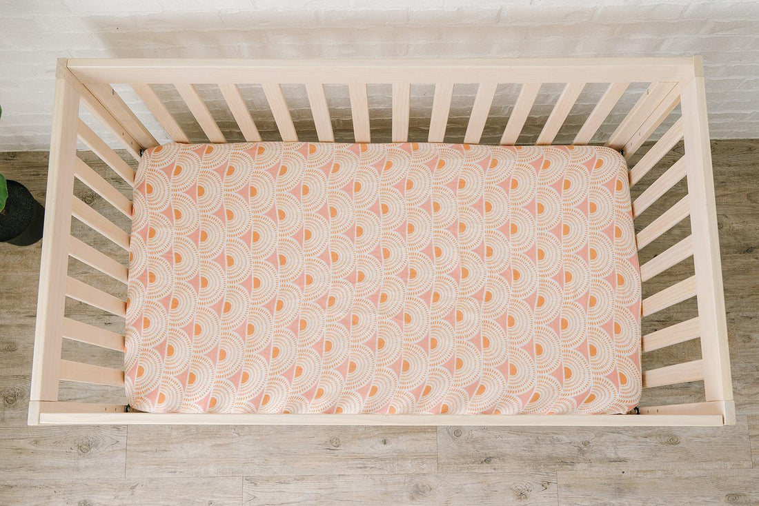 Bamboo Fitted Crib Sheet - Vintage Sunshine - Harp Angel Boutique